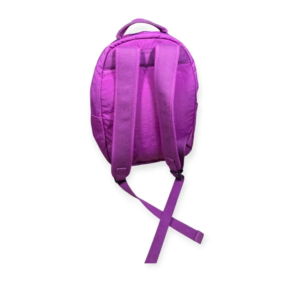 Kipling Seoul Metallic Pink Backpack Laptop Large School Bag w/ Charms Y2K‎ Rare